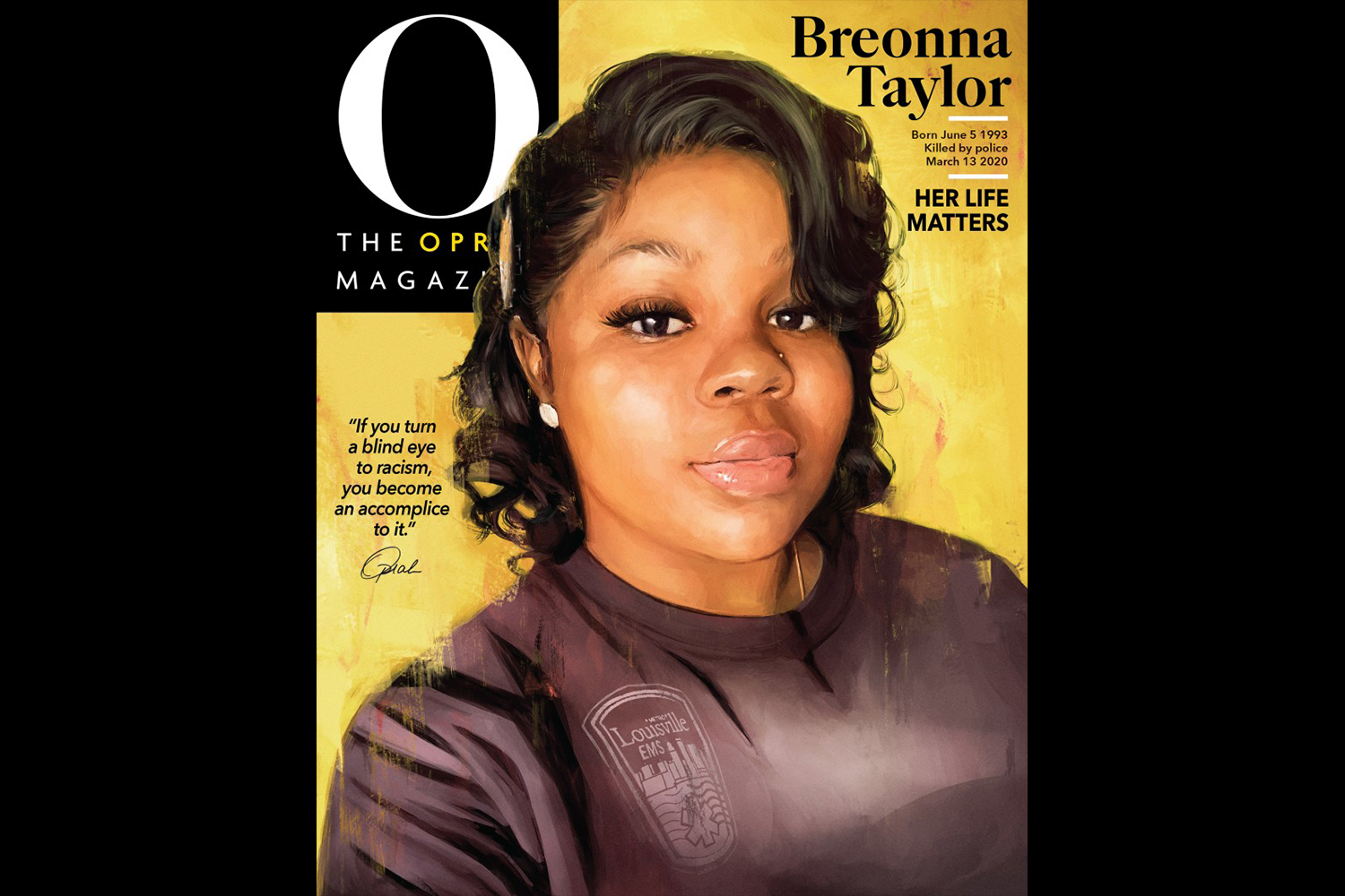 Breonna Taylor on the cover of O, The Oprah Magazine