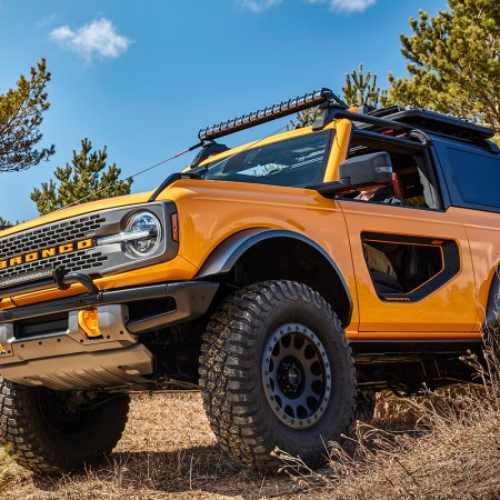 2021 Ford Bronco two-door in yellow