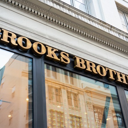 Brooks Brothers logo over a store in San Francisco, California
