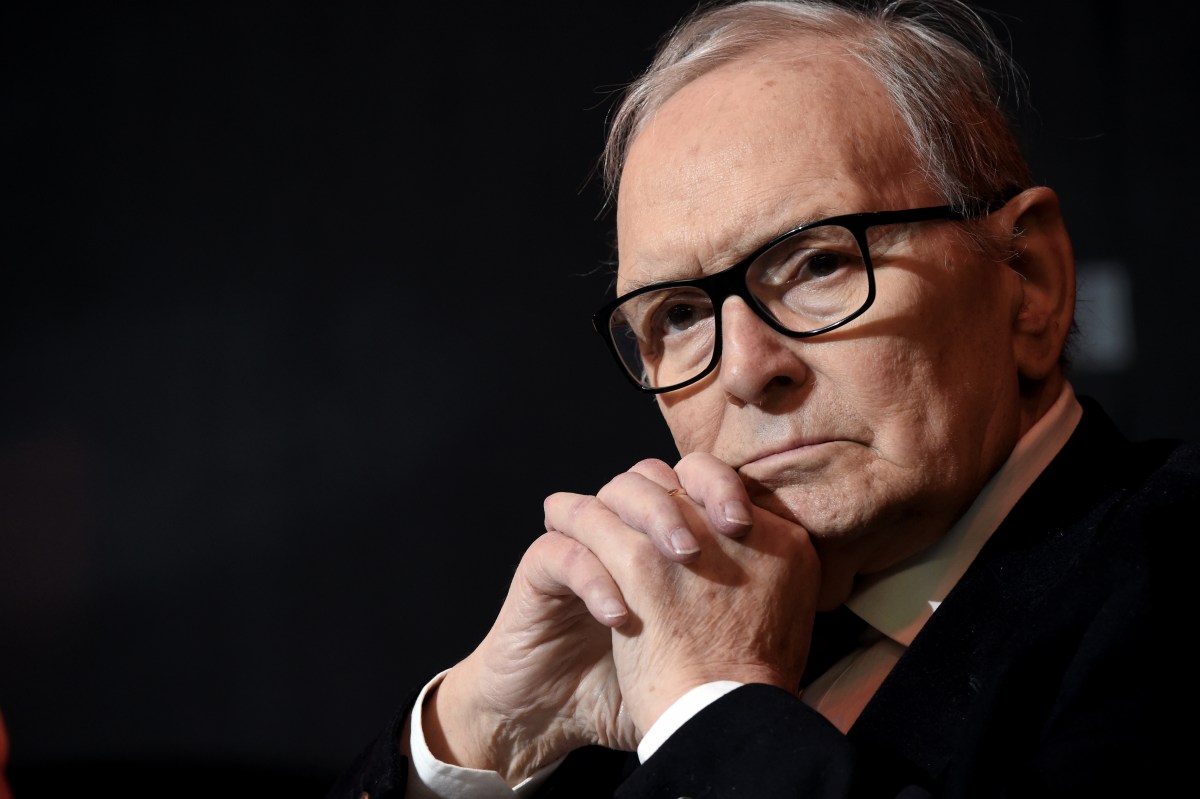 Ennio Morricone attends the Honorary Degree at Accademia di Belle Arti di Brera on February 27, 2019 in Milan, Italy.  (Photo by Pier Marco Tacca/Getty Images)