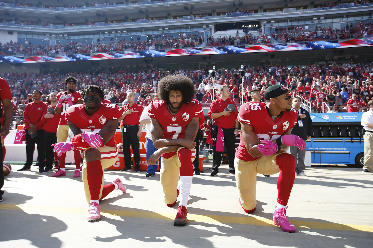 Colin Kaepernick's anthem protest is one of the enduring images of modern sports.