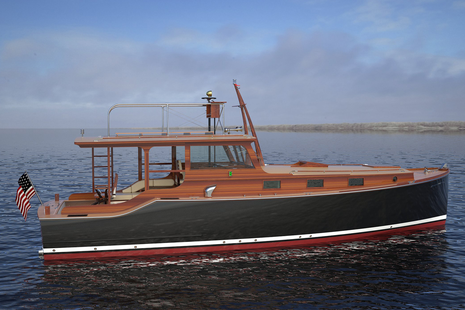 Ernest Hemingway's Pilar Fishing Boat Wooden Model 27.5" Motor Yacht New 