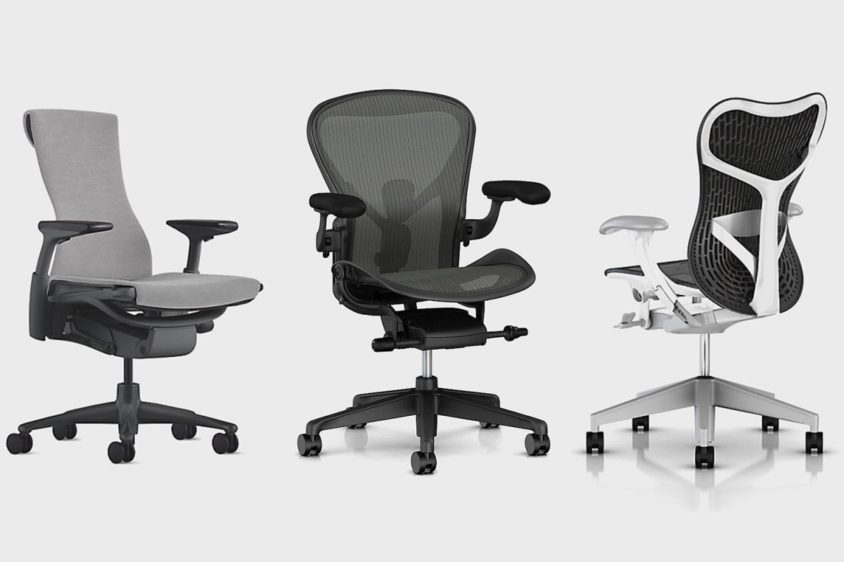 Herman Miller Embody, Aeron and Mirra 2 home office chairs