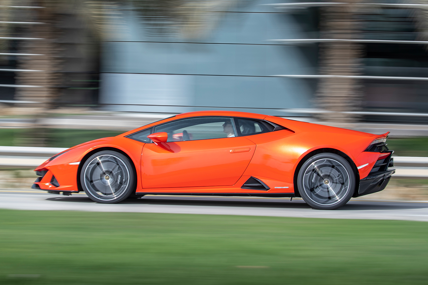 2021 Lamborghini Huracan EVO supercar in orange