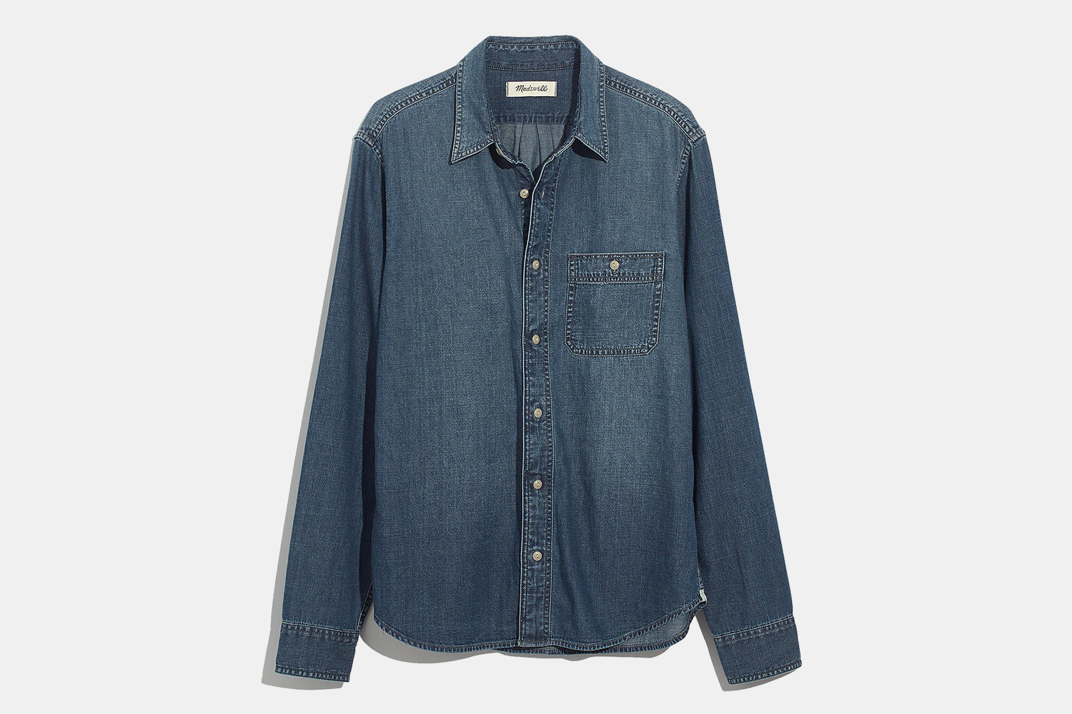 Madewell Men Denim Button-Down Shirt in Newhall Wash