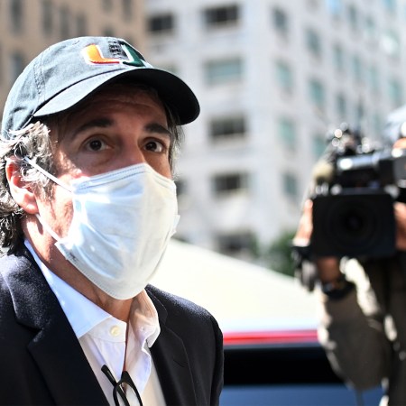 Michael Cohen, President Donald Trump's former personal attorney, arrives at his Park Avenue apartment on May 21, 2020, in New York City