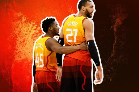 Donovan Mitchell and Rudy Gobert play for the Utah Jazz