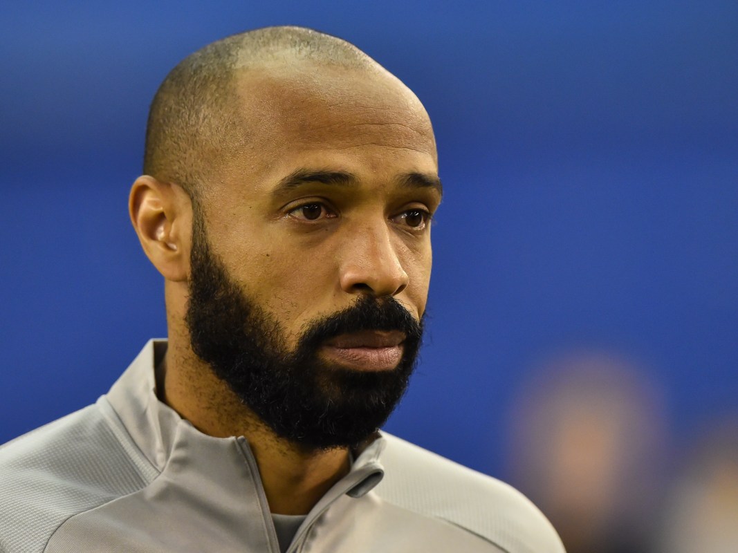 Montreal Impact Coach Thierry Henry Kneels for 846 During MLS Game
