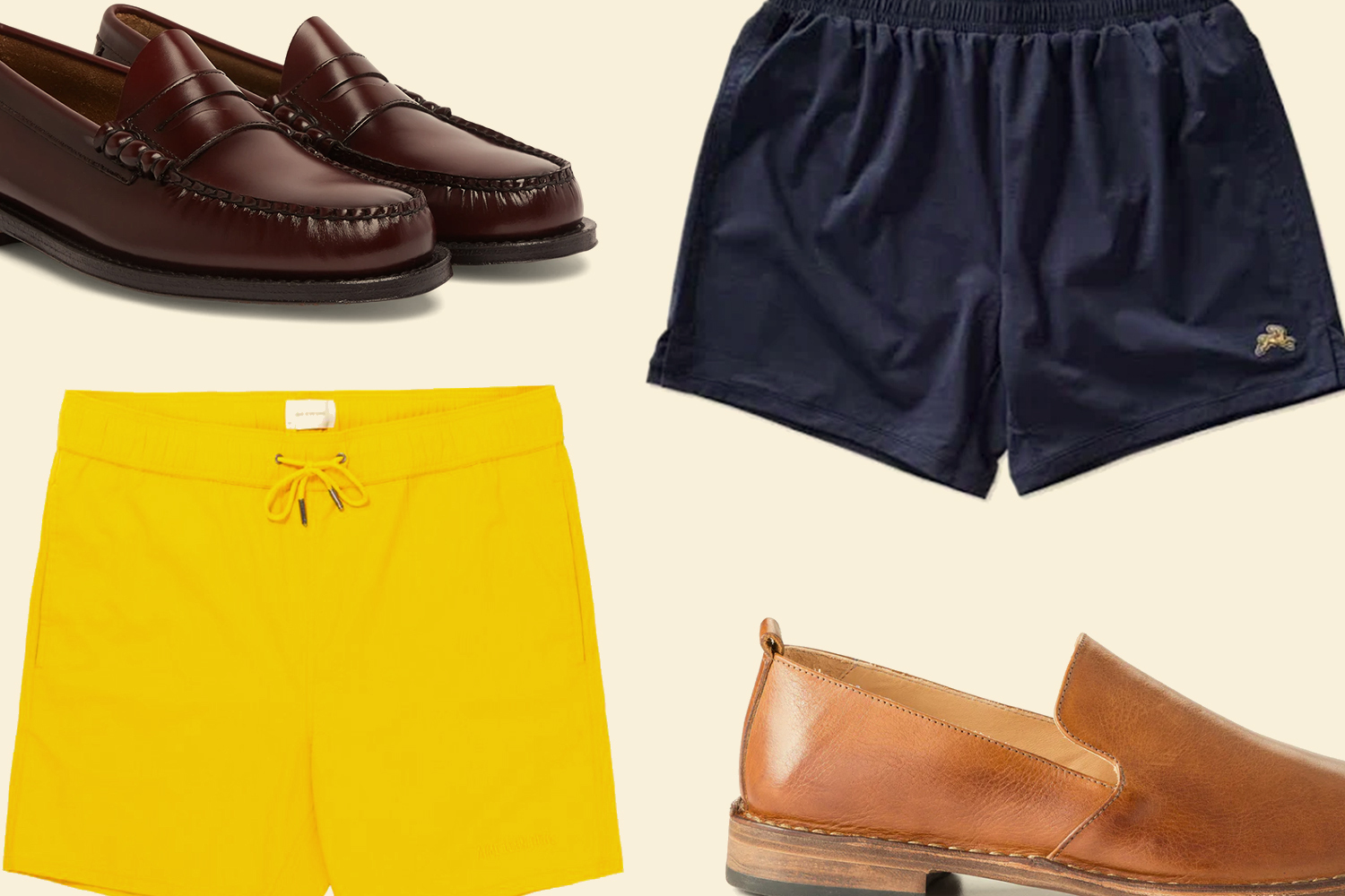 shorts and loafers