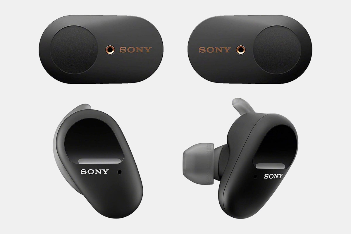 Sony WF-1000XM3 and WF-SP800N wireless noise-canceling earbuds