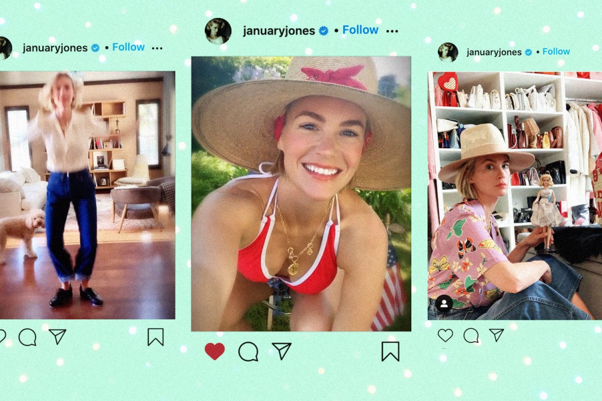 If you're not following January Jones, what are you even doing?