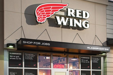 Red Wing Shoe Company storefront for the "Labor Day On" campaign
