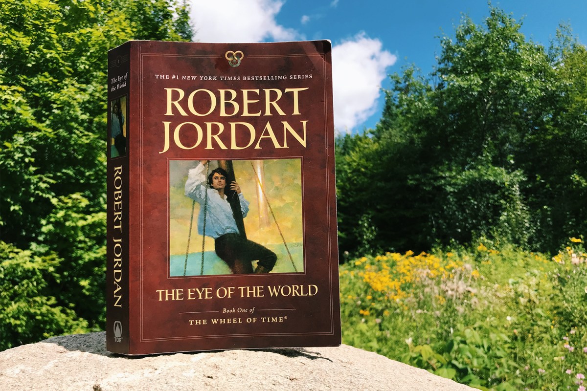 "The Eye of the World" book from "The Wheel of Time" fantasy series by Robert Jordan. A TV adaptation from Amazon and Sony will debut in November 2021.