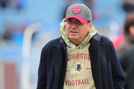Washington Football Team owner Dan Snyder on the field before a game in November 2019