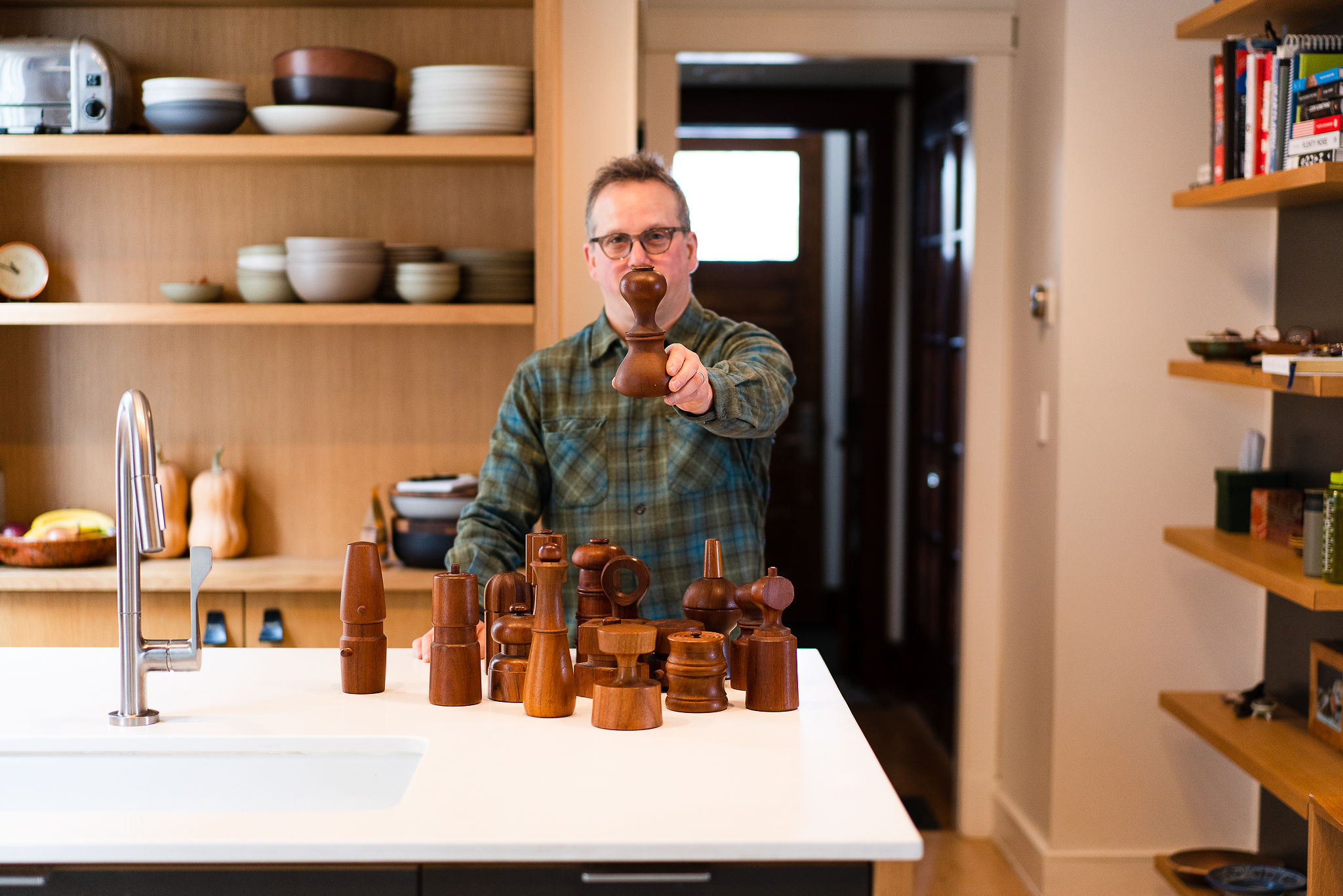 Paul Kahan shows off his collection