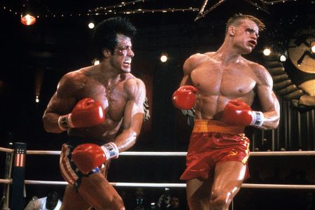 Sylvester Stallone And Dolph Lundgren In 'Rocky IV'