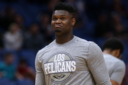 NBA star Zion Williamson of the New Orleans Pelicans in March