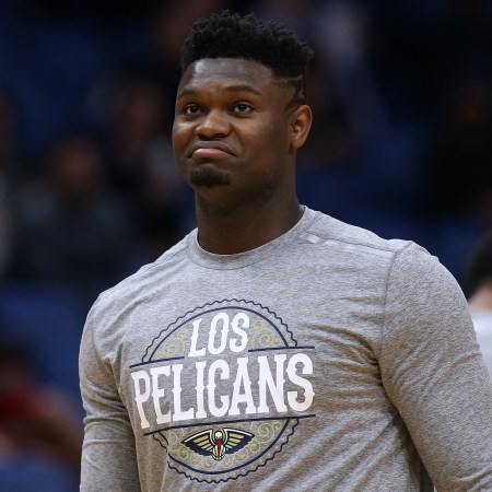 NBA star Zion Williamson of the New Orleans Pelicans in March