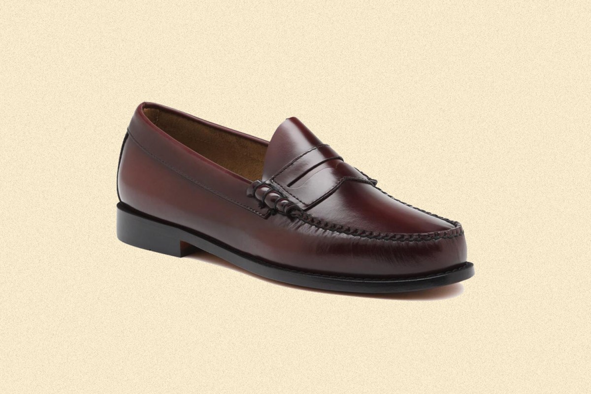 men's Bradford Penny Loafer in burgundy from the G.H. Bass & Co. factory outler