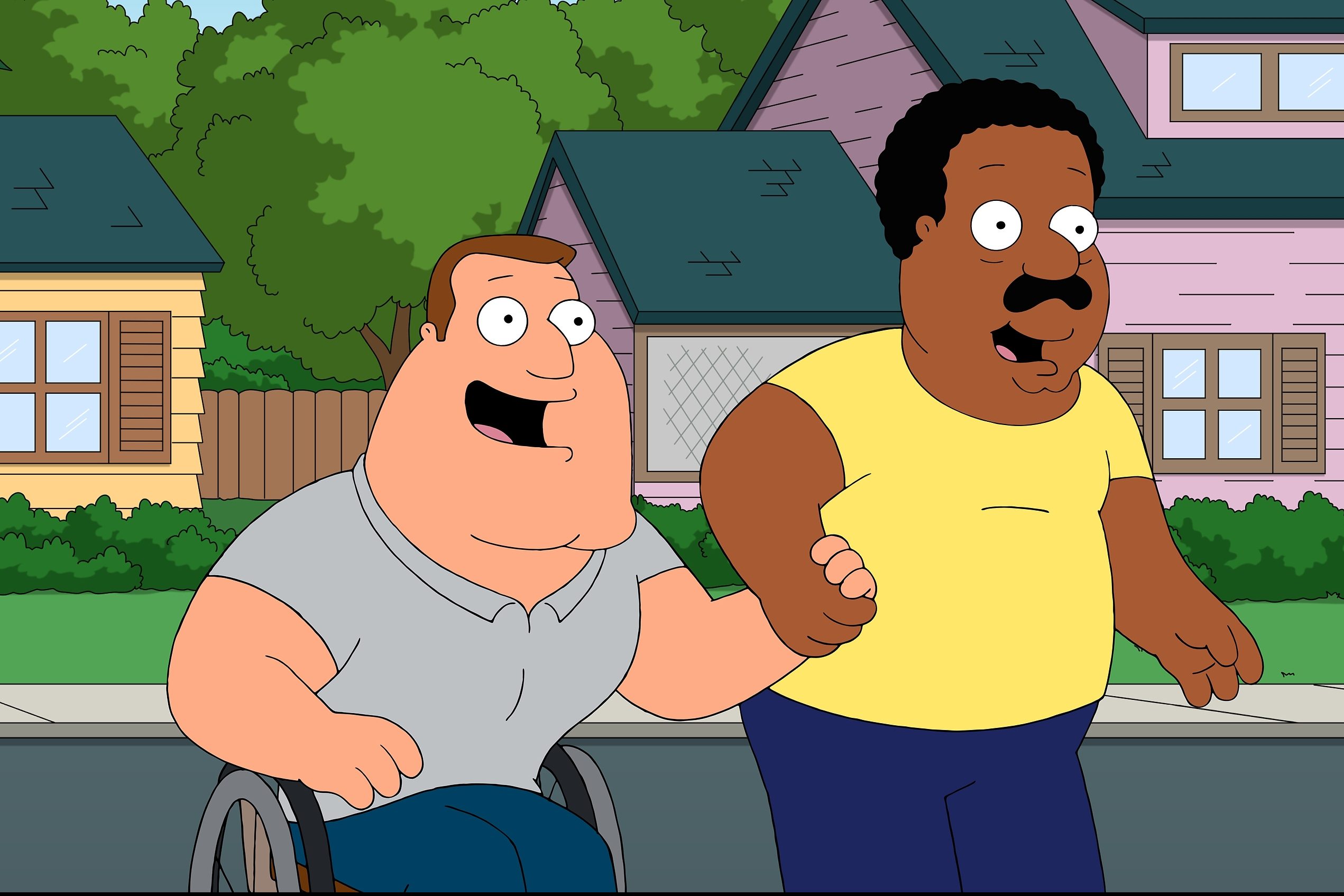 Cleveland Brown (right) in season sixteen of "Family Guy"