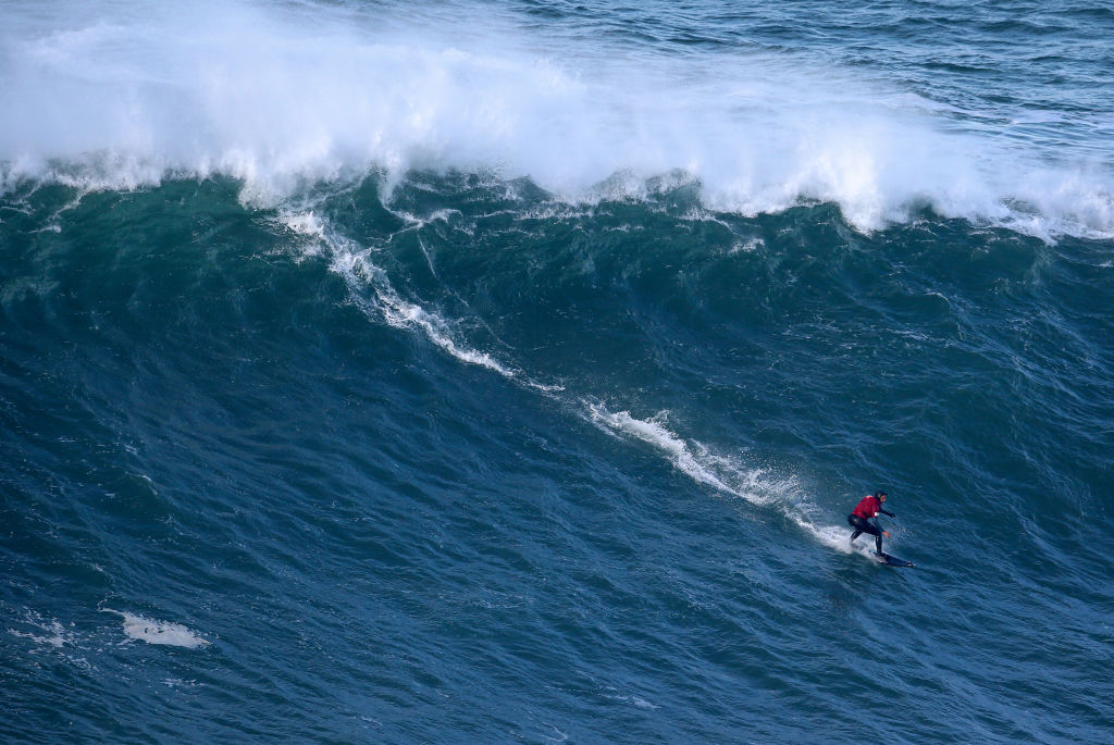 Big Wave Surfing In Nazare
