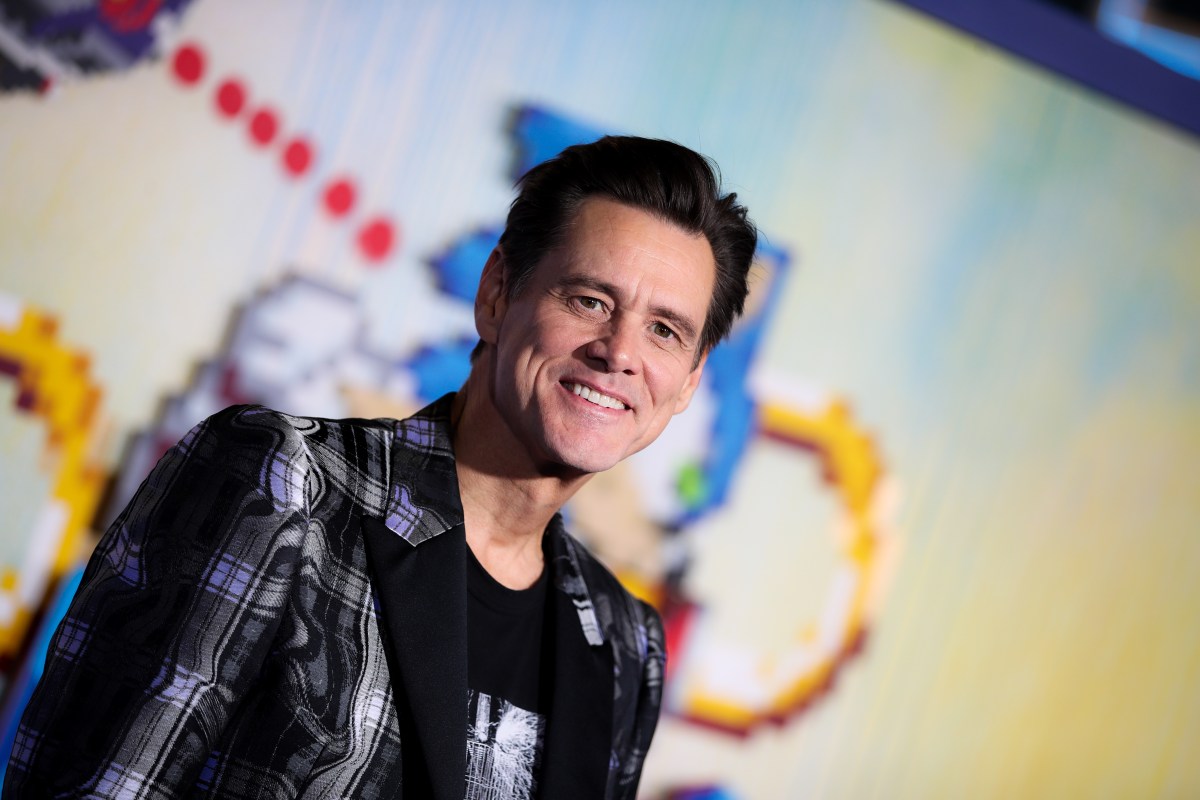 Jim Carrey attends the LA special screening of Paramount's "Sonic The Hedgehog" at Regency Village Theatre on February 12, 2020 in Westwood, Californi