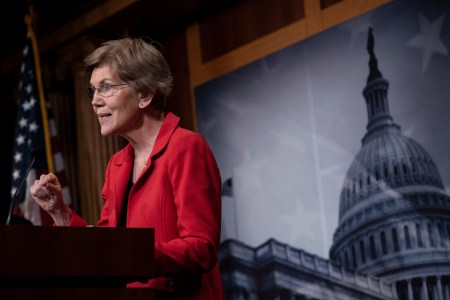 Sen. Elizabeth Warren (D-MA) speaks during a news conference concerning the extension of eviction protections in the next coronavirus bill, at the U.S. Capitol on July 22, 2020 in Washington, DC