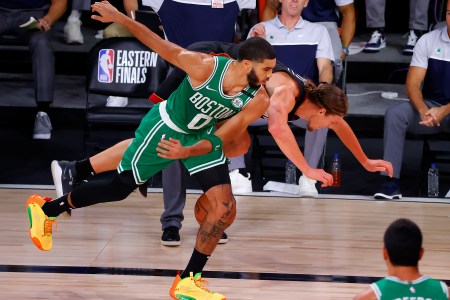The Celtics defeated the Miami Heat 117-106 in Game Three