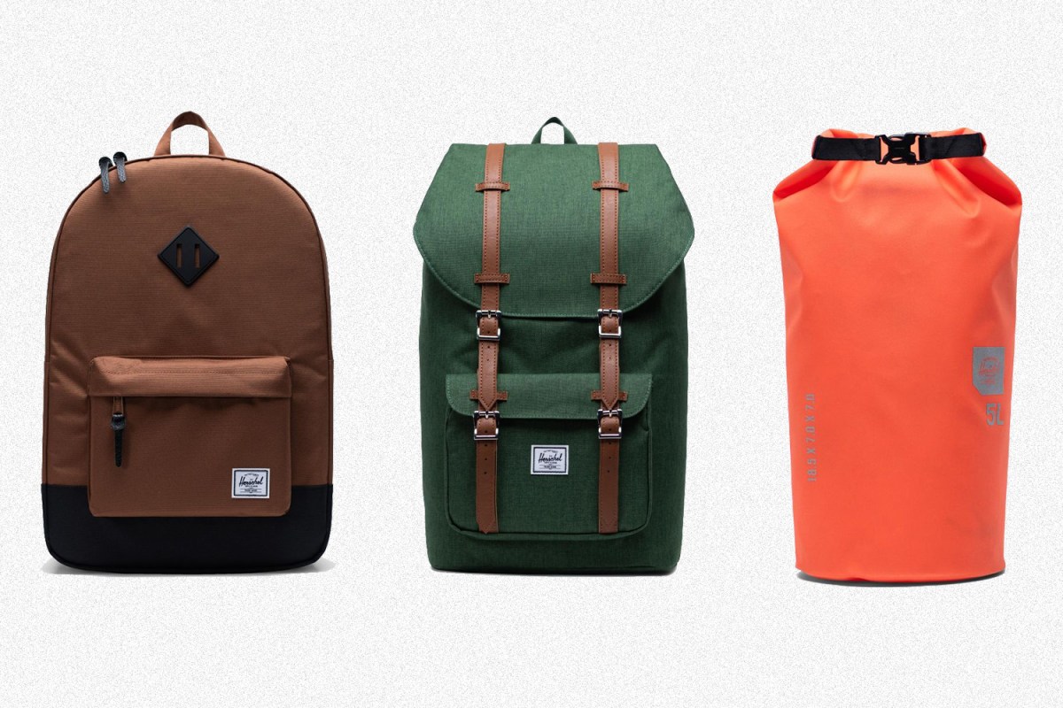 Herschel Supply Co. Heritage Backpack, Little America Backpack and 5L dry bag