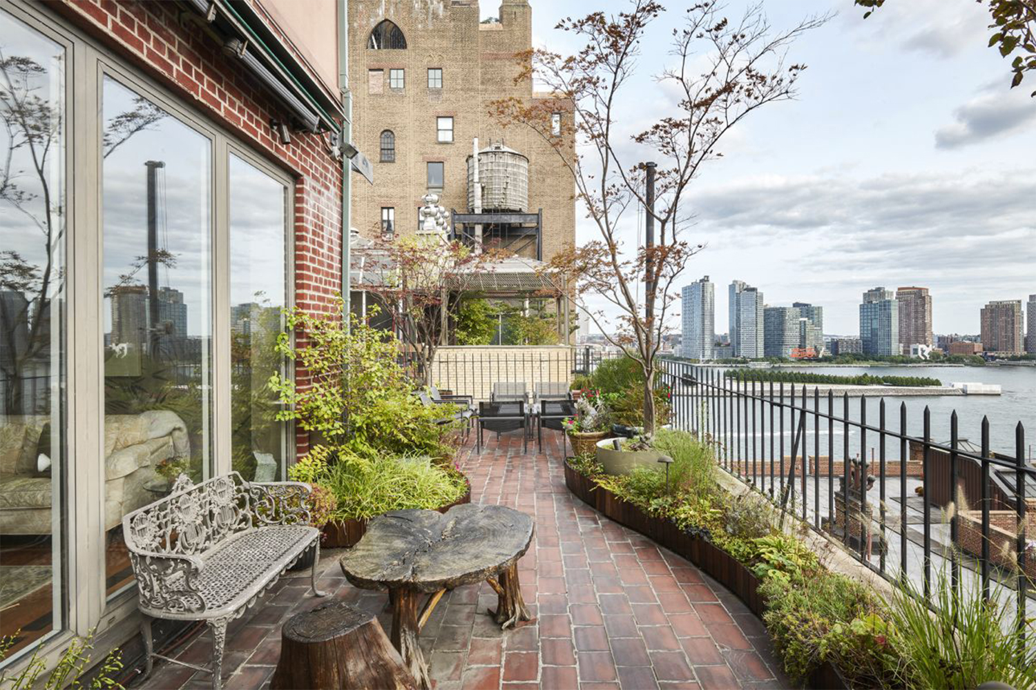 The terrace of John Lennon's "Lost Weekend" penthouse in NYC