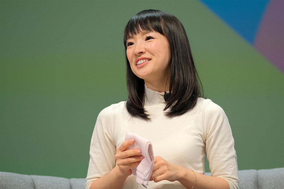 Marie Kondo speaks on stage during the BlueCurrent session at the Cannes Lions 2019