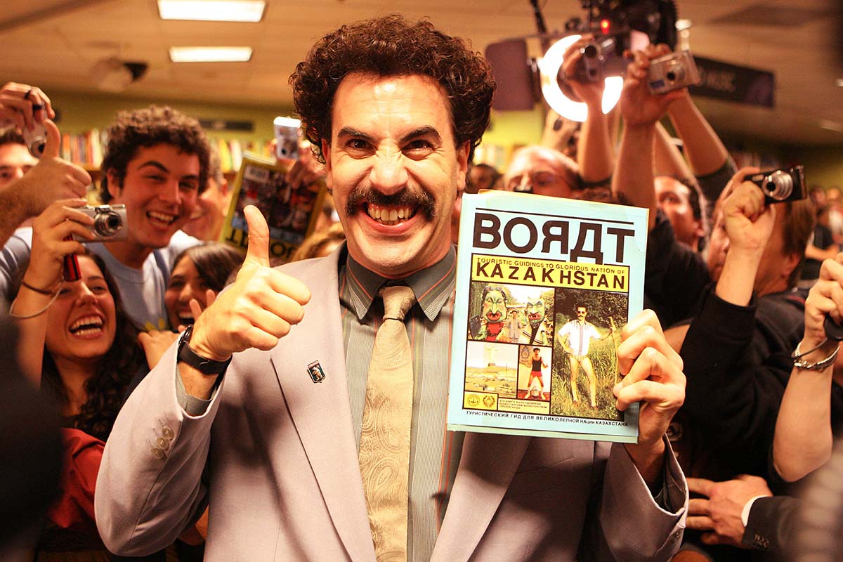 Sacha Baron Cohen playing his character Borat