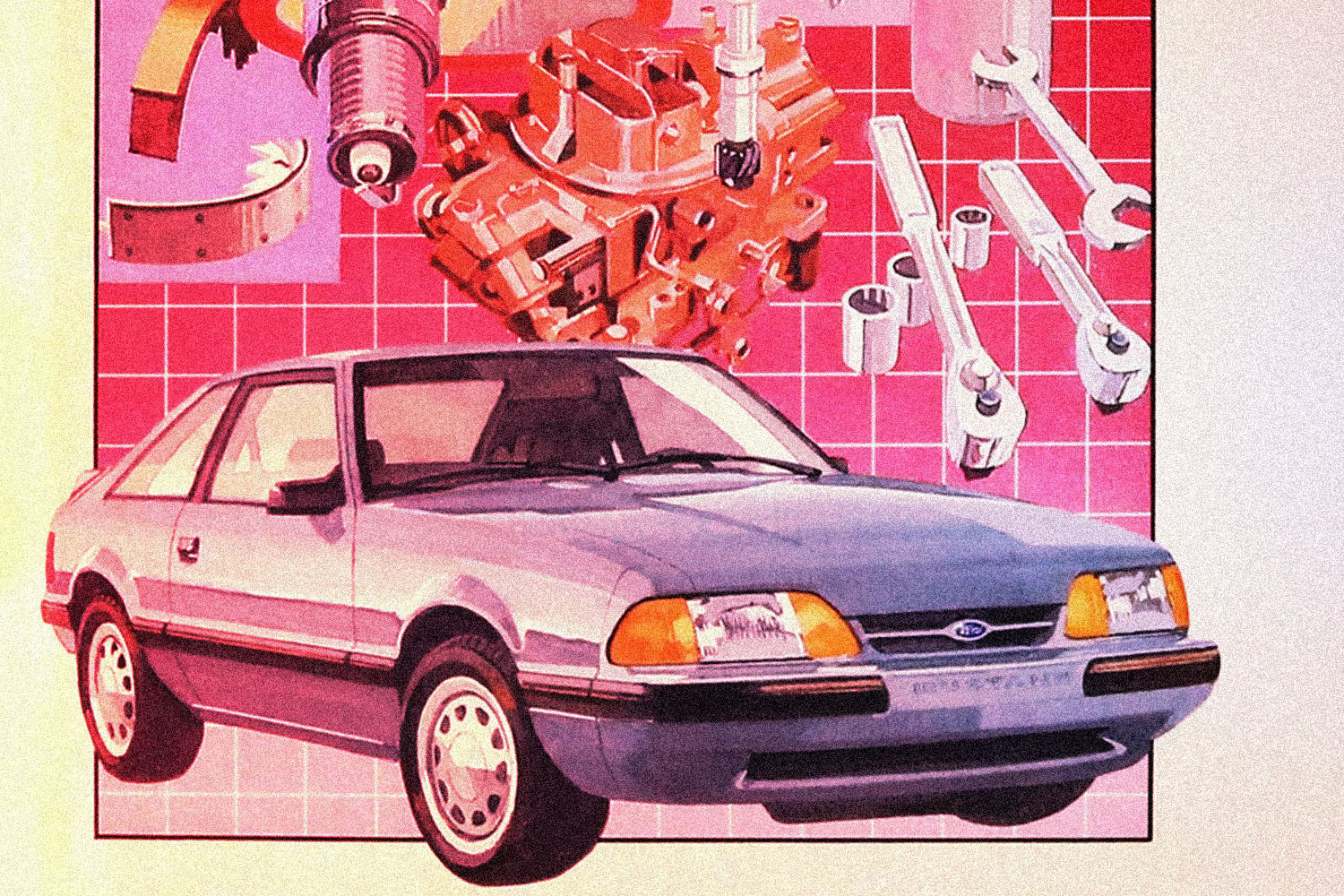 Ford Mustang GT 1985 Vintage Print Ad 