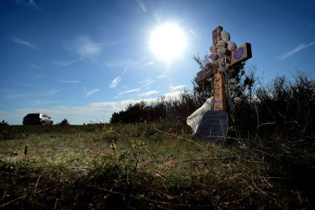 Roadside memorial for victim of Gilgo Beach murders, 2013