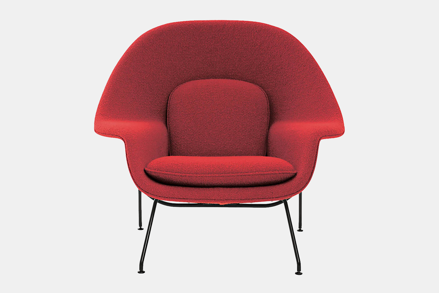 Red Womb Chair from Finnish-American designer Eero Saarinen