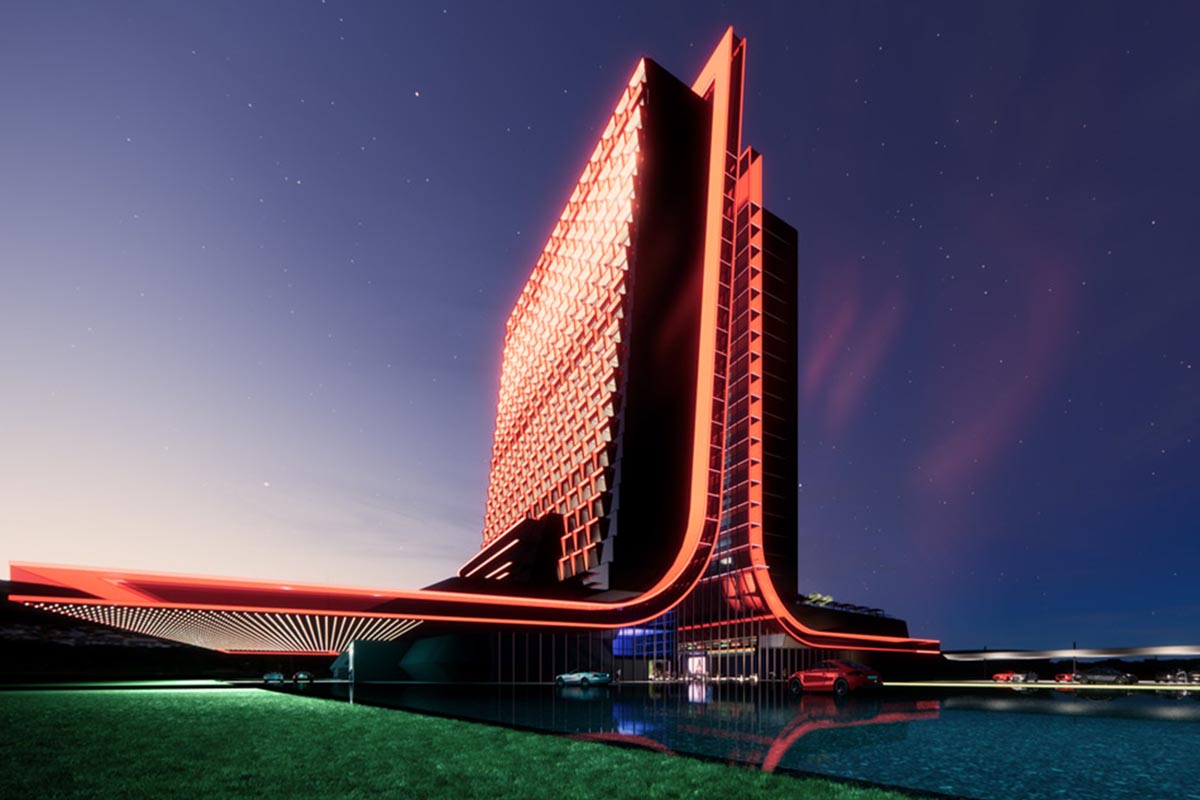 Rendering of the new Atari Hotels