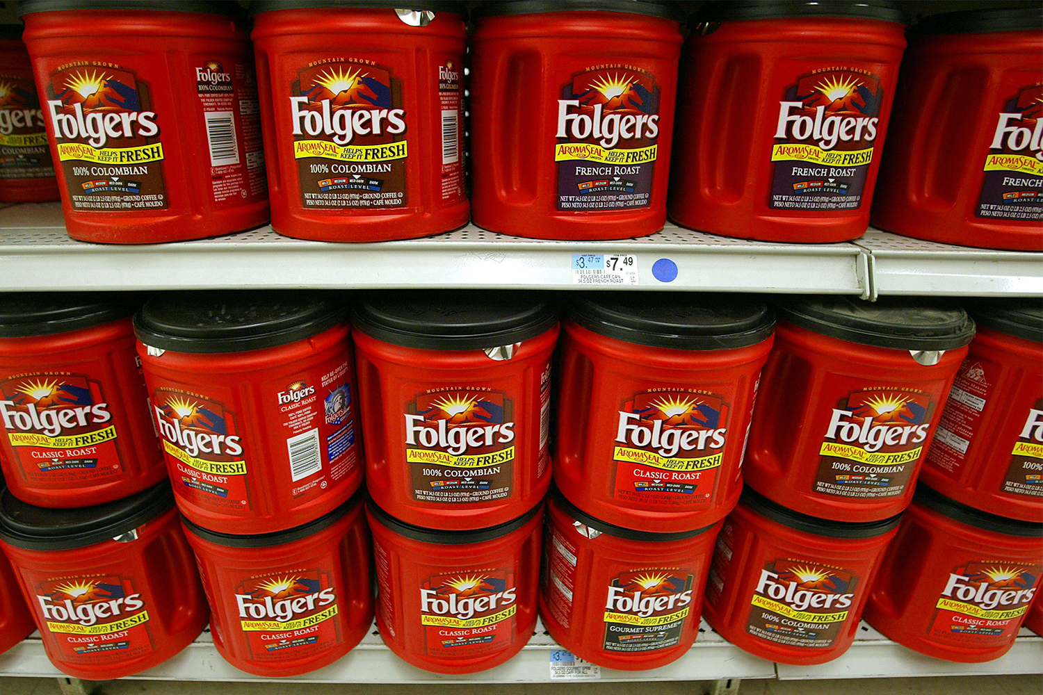 Folgers coffee cans grocery store
