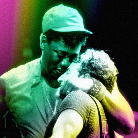 Bruce Springsteen and Clarence Clemons Embrace on Stage