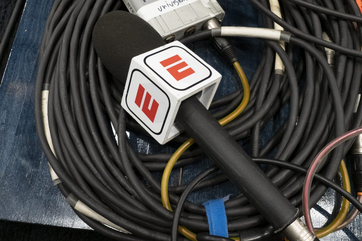 An ESPN microphone