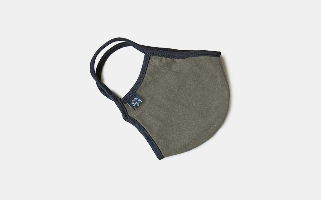 Todd Snyder Cotton Jersey Face Mask in Olive Drab
