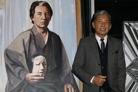 Kenzo Takada with painting