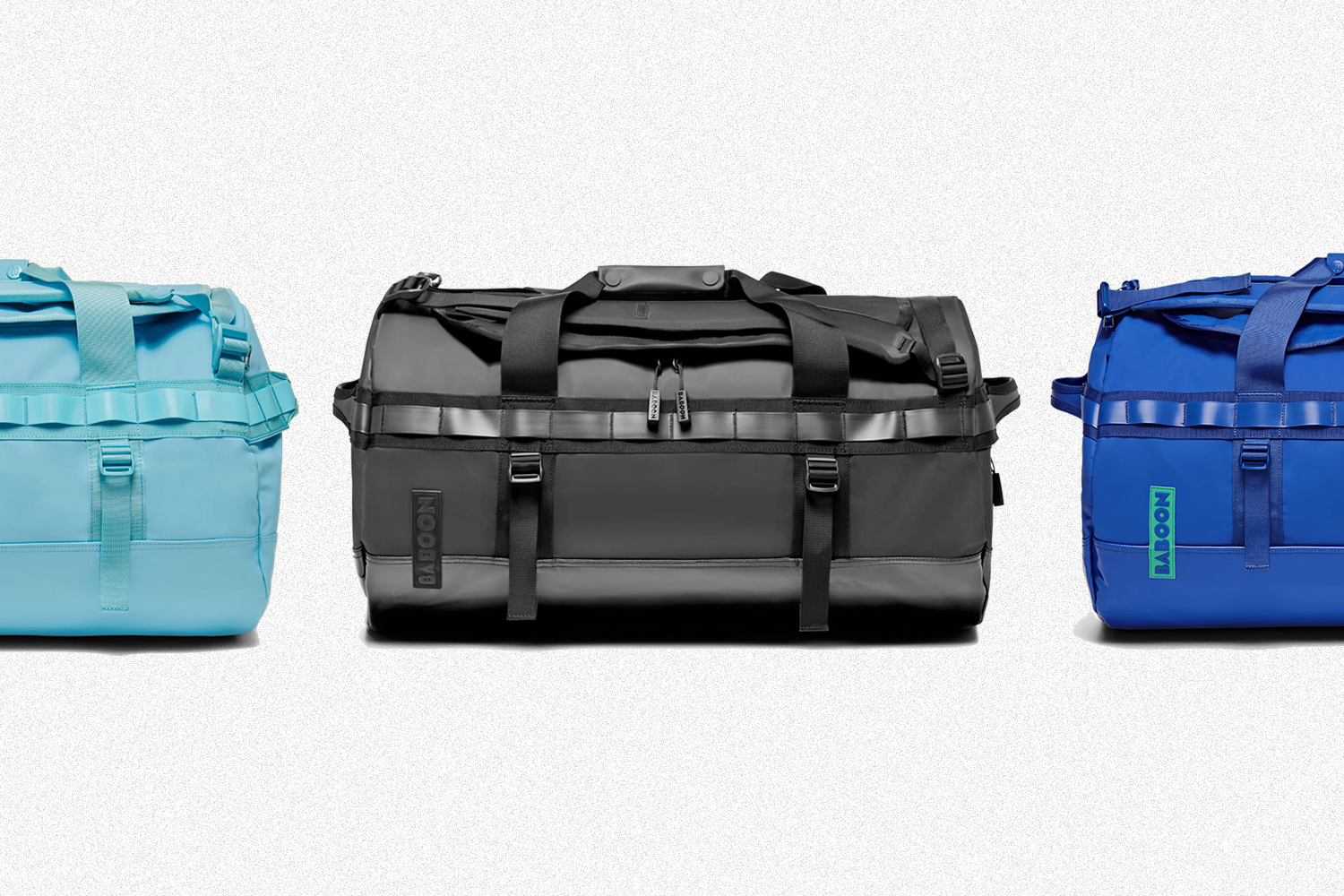 Baboon to the Moon duffel bags