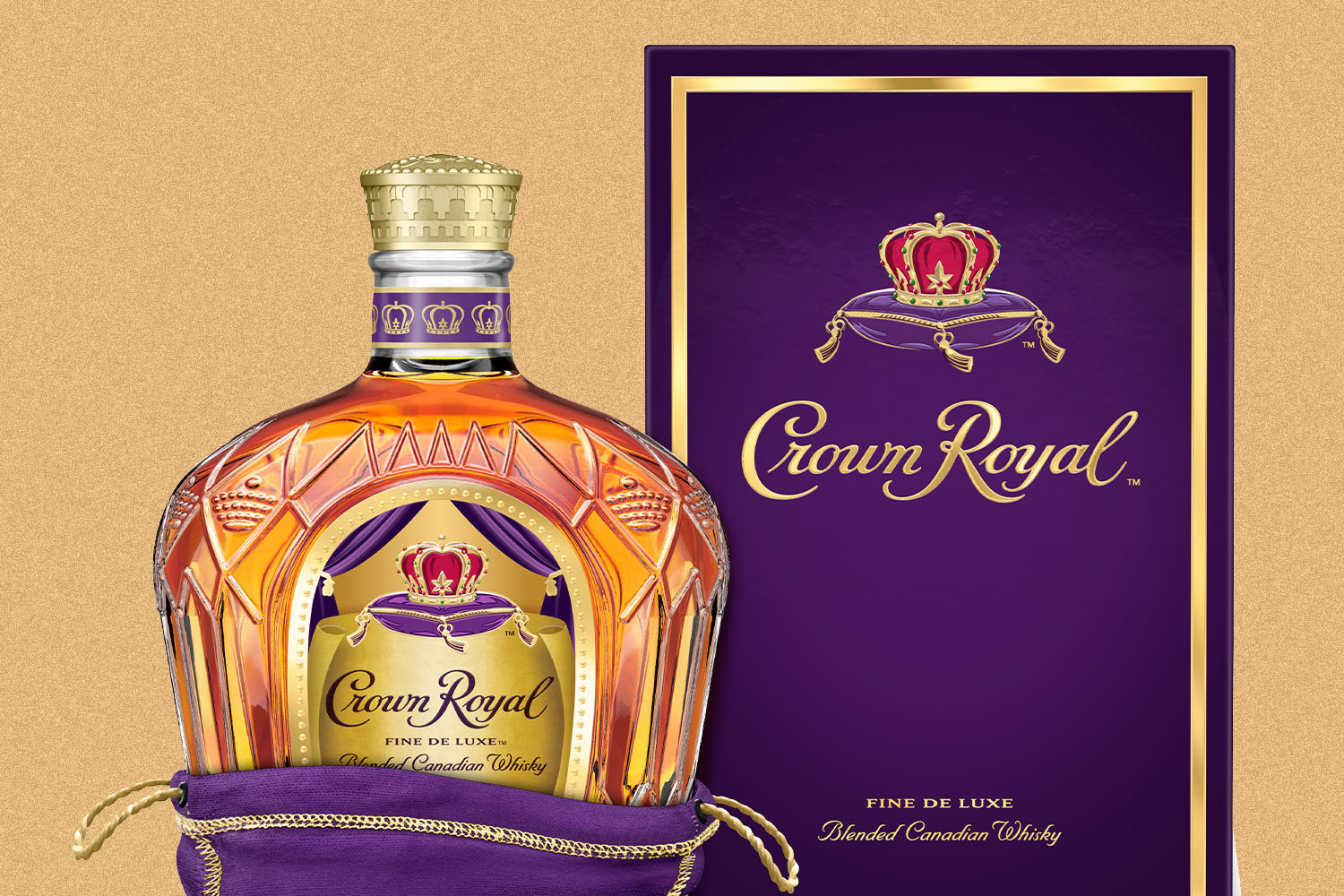 Crown Royal bottle and box