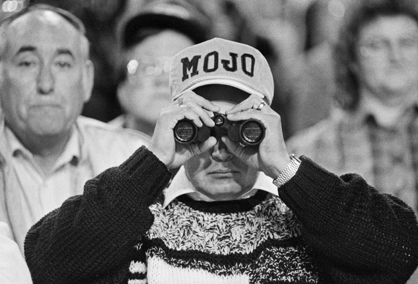 An unidentified fan exemplifies the spirit of Mojo. The origin of “Mojo” supposedly dates to 1967, when a group of Permian alumni met in Abilene for a Panther game against Cooper. Legend has it that the Permian fans began chanting “Go, Joe” in support of a Panther player. Other fans thought they heard “Mojo,” and the rest is history. <br><br>“That's a guy just watching the game. It's pretty serious football down there and the town comes out and really supports the guys,” Clark says. “Mojo refers to black magic or something like that, but they have no real concept of where it came from. There's no definitive reason. Some people said it was the shortening of a guy's name. It’s the rallying cry of the Panthers and it has come to be like a mascot.”