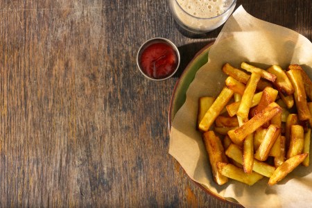 fries and beer