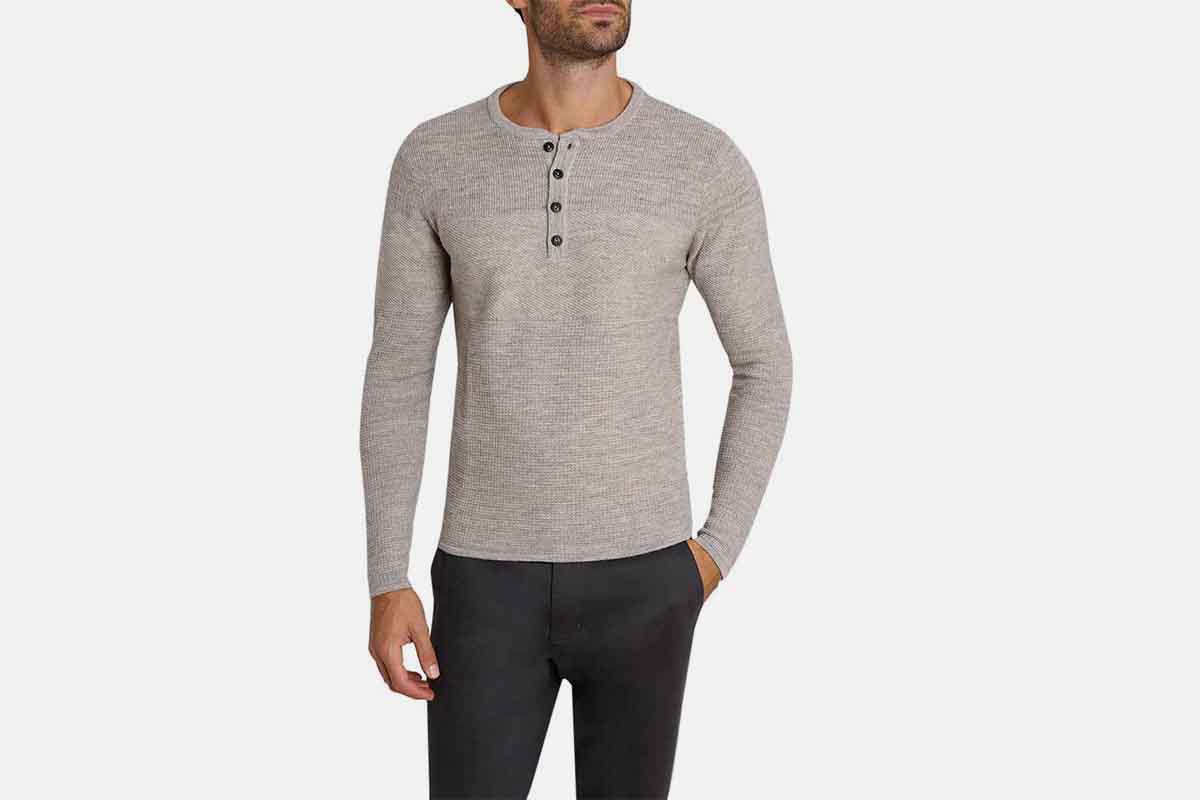 Jachs merino wool henleys on sale