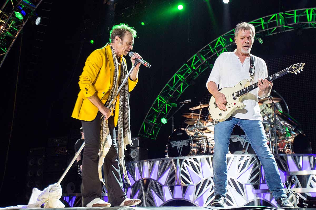 David Lee Roth and Eddie Van Halen during their last concert tour together in 2015