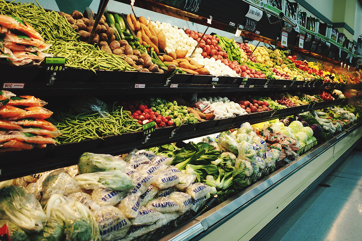 aisle of vegetables