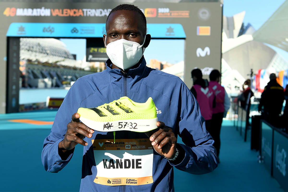 half marathon record Adidas
