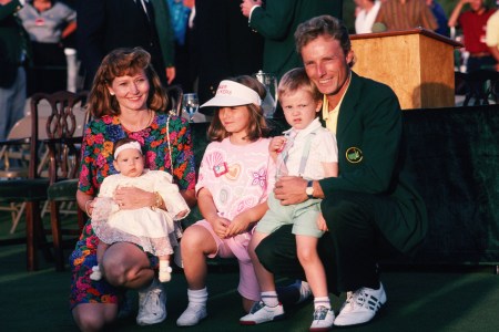 Bernhard Langer and his family at the Presentation Ceremony during the 1993 Masters